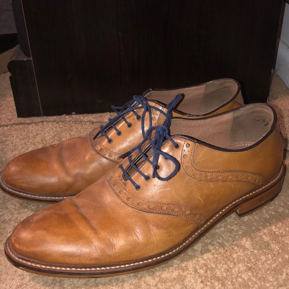 Aston Grey Collection Cognac dress shoe
